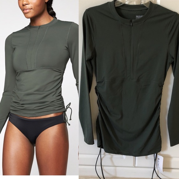 athleta ruched rashguard